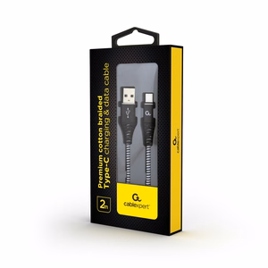 Gembird CC-USB2B-AMCM-2M-BW USB laidas USB 2.0 USB A USB C juodas, baltas
