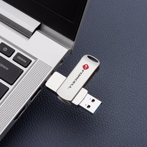 FORCELL F-DATA USB atmintukas Metal Duo 64GB USB3.2 Gen 1 (USB A / Type C) sidabrinis