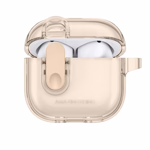 AmazingThing Minimalus ausinių dėklas AirPods 4 – smėlinas