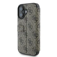 Guess 4G Metal Logo dėklas telefonui iPhone 16 - rudas
