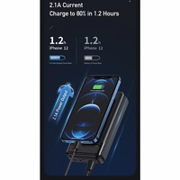 Išorinė baterija Power Bank Awei P6K 5V/2.1A 20000mAh juoda