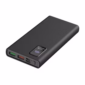 Išorinė baterija POWER BANK Platinet LED 10000mAh (2xUSB; 1xType-C; QC3.0 22,5W) juoda