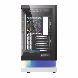 DarkFlash F1 ATX kompiuterio korpusas su 6 ventiliatoriais, baltas