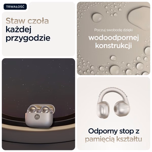 Motorola moto buds loop ausinės belaidės ant ausies kabinamos skambučiams/muzikai/sportui/kasdieniam naudojimui Bluetooth smėlio spalvos