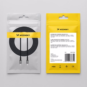 Wozinsky WPS-UY42S USB-C Thunderbolt 4 kabelis 240W 2m 4K - juodas