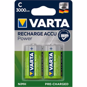VARTA įkraunama baterija R14 (Type C) 3000mAh Accu Power 2 vnt.