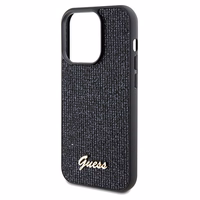 Guess Disco Metal Script dėklas telefonui iPhone 14 Pro Max – juodas