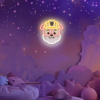 Hanging neon LED Paw Patrol on plexiglass - Rubble OW-130446