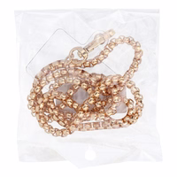 CHAIN #82 telefono dirželis, pakabukas / virvelės ilgis 80 cm (40 cm kilpoje) / ant kaklo – auksinis