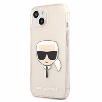 KARL LAGERFELD KLHCP13SKHTUGLGO IPHONE 13 MINI 5.4 "auksinis/auksinis dėklas GLITTER KARL`S HEAD
