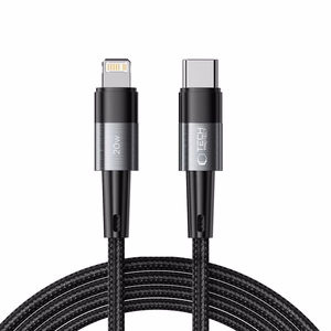 Tech-Protect UltraBoost Lightning / USB-C PD 20W 3A 2m kabelis - pilkas