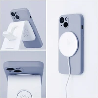 SILICONE MAG COVER case compatible with MagSafe for SAMSUNG A37 light blue