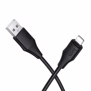 Силиконовый кабель USB A – Lightning Hoco 2,4A 1 m X124 черный