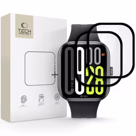 Tech-Protect Apsauginis stiklas Flex+ Hybrid Glass 2 vnt skirtas Xiaomi Redmi Watch 5 - juodas