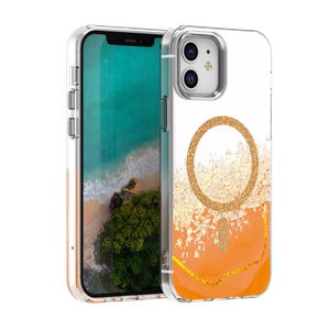 Epoxy Mag dėklas skirtas iPhone 12 / 12 Pro 6,1" oranžinis