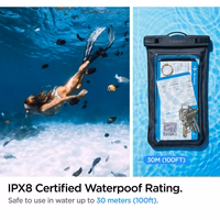 Dėklas telefonui Spigen Aqua Shield A601 atsparus vandeniui IPX8 - juodas