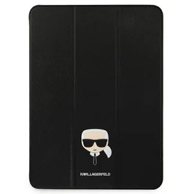 Karl Lagerfeld dėklas iPad 12,9" Pro 2021 KLFC12OKHK knygos tipo juodas Saffiano Karl Head