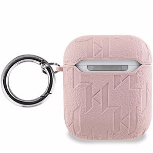 Karl Lagerfeld Monogram Choupette AirPods 1/2 dėklas - rožinis