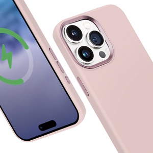 Crong Color Cover LUX Magnetic dėklas, skirtas iPhone 15 Pro, suderinamas su MagSafe, rožinis