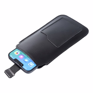ROYAL - Odinė universali diržo kišenė / juoda - Dydis 2XL+platus - SAMSUNG A12 / NOTE 9 / XIAOMI REDMI NOTE 10 PRO