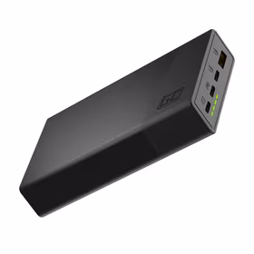 žalias Cell PowerPlay20s - išorinė baterija 20000 mAh with USB-A QuickCharge 3.0 and 2x USB-C Power Delivery 22.5W (juodas)