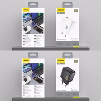 Dudao A28 45W GaN USB-C sieninis įkroviklis - baltas