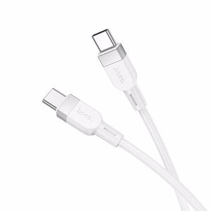 Laidas USB C į USB C Hoco 3A 60W silikoninis 1 m X109 baltas