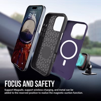 Dėklas Perfectionists Triangle Mag Case Apple iPhone 14 Pro violetinis