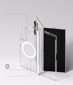 Ringke Fusion Flap Magnetic MagSafe dėklas, skirtas Samsung Galaxy Z Fold 8 Ultra – skaidrus