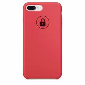 Dėklas "Silicone Case" skirtas iPhone 7 Plus (8 Plus) / Raspberry / su įpakavimu