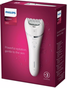 Эпилятор Philips BRE700/00, 32 пинцета, серебристо-белый
