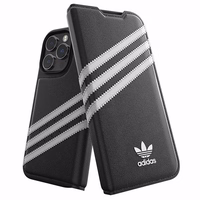 Adidas OR Dėklas telefonui Booklet PU iPhone 14 Pro juodas/baltas 50196
