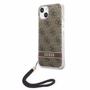 Guess GUOHCP14MH4STW iPhone 14 Plus 6.7 "rudas / rudas kietas dėklas 4G spauda Dirželis