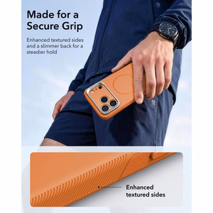 ESR Cyber Tough Kickstand MagSafe dėklas, skirtas iPhone 18 Pro / 17 Pro, oranžinis