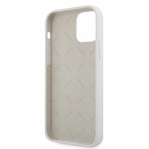 Guess GUHCP12LLSVSCR iPhone 12 Pro Max 6.7" kreminis kietasis dėklas Script Vintage