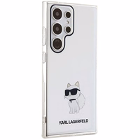 Karl Lagerfeld IML Choupette dėklas telefonui Samsung Galaxy S24 Ultra - permatomas
