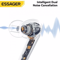 Bluetooth ausinės Essager "TWS" baltos (dvigubas triukšmo slopinimas / Bluetooth 5.3)