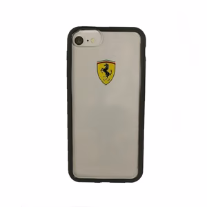 Ferrari kietas dėklas FEHCRFP7BK iPhone 7/8 /SE 2020 / SE 2022 permatomas/juodas