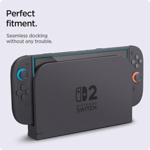 Spigen Glas.Tr "EZ FIT" grūdintas stiklas 2 vnt komplektas Nintendo Switch 2 - Skaidrus