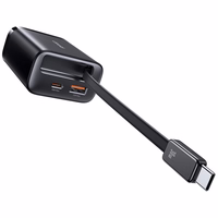 Tinklo įkroviklis USAMS Xiang Series CC296 30W 1xUSB-C 1xUSB-A + USB-C laidas baltas