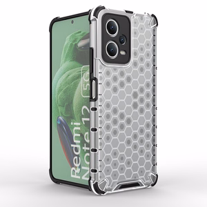 Honeycomb dėklas telefonui Xiaomi Redmi Note 12 5G / Poco X5 5G šarvuotas hibridinis dangtelis juodas