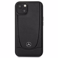 Mercedes MEHCP14MARMBK iPhone 14 Plus 6.7 "juodas / juodas kietasis dėklas odinis Urban