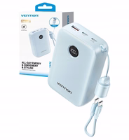 Vention išorinė baterija 20000mAh 2xUSB-C 1xUSB-A 22.5W juoda