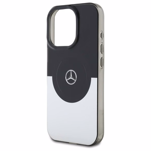 Mercedes dvigubo sluoksnio dviejų spalvų Magnetinis dėklas iPhone 16 Pro Max telefonui - sidabrinis