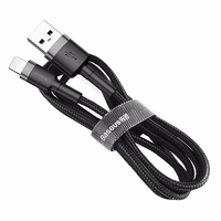 Baseus kabelis Cafule USB - Lightning 0,5 m 2,4A pilkas-juodas