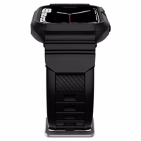 Spigen Rugged Armor Pro dėklas su dirželiu Apple Watch 4 / 5 / 6 / 7 / 8 / SE (44/45 mm) - juodas