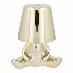 Stalo lempa prie lovos GOLD MAN Art Deco sėdinti (versija 7) MLTL