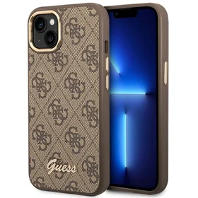 Guess GUHCP14MHG4SHW iPhone 14 Plus 6.7 "rudas/rudas kietas dėklas 4G Vintage Gold Logo