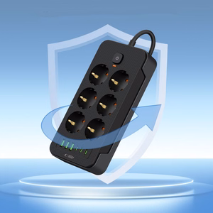 TECH-PROTECT PC6X6 ILGINTUVAS 3 USB & 3 TYPE-C & 6 LIZDŲ 200CM JUODAS