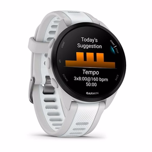 Garmin Forerunner 165 Music GPS išmanusis laikrodis, 1,2 col. (3,05 cm) AMOLED jutiklinis ekranas, 43 mm, 390 × 390 piks., pilkas